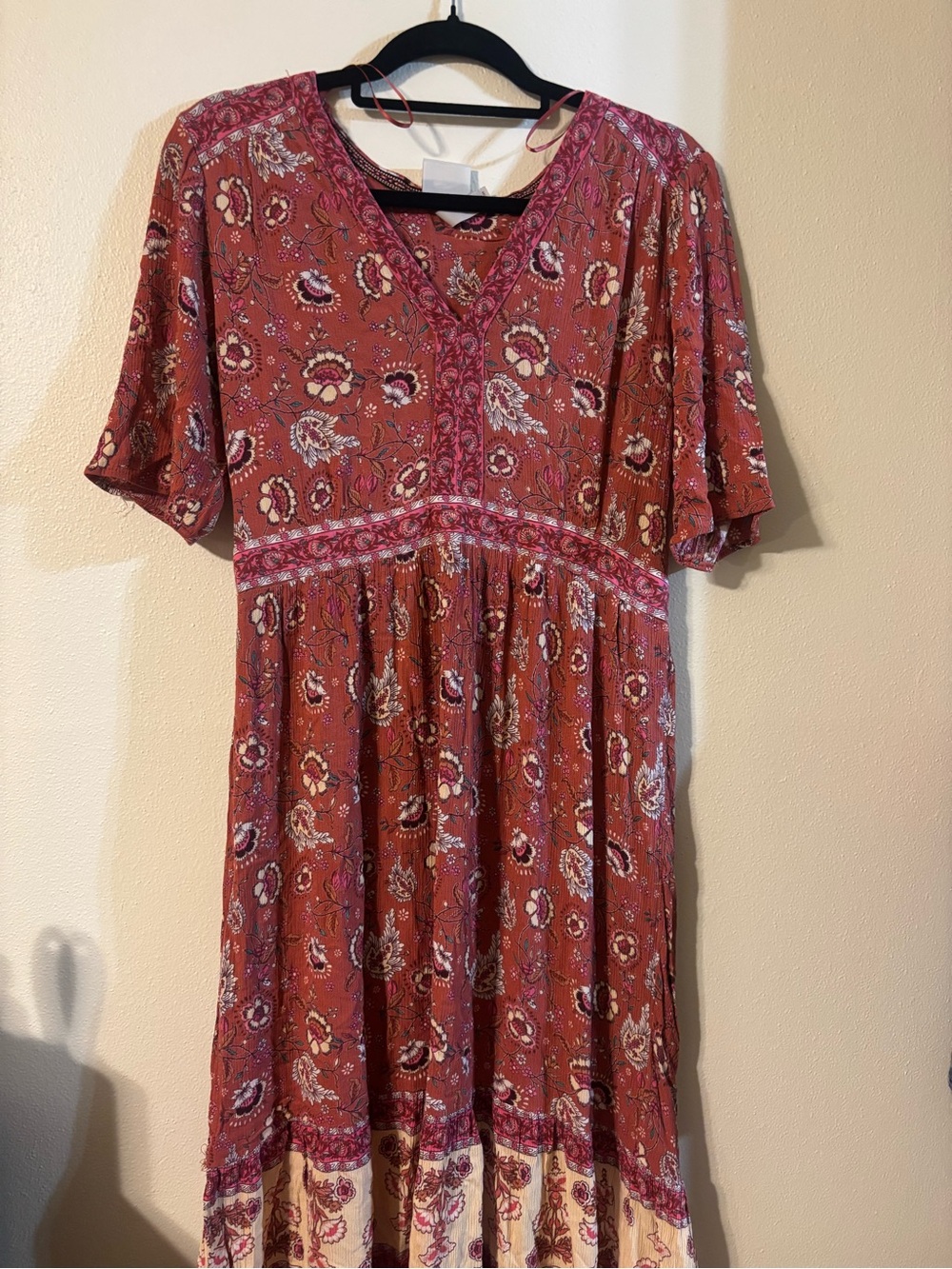 Knox Rose Rust Floral Maxi Dress